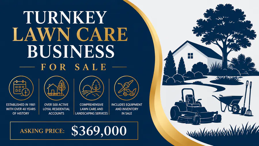 Turnkey lawn care business for sale in Michigan