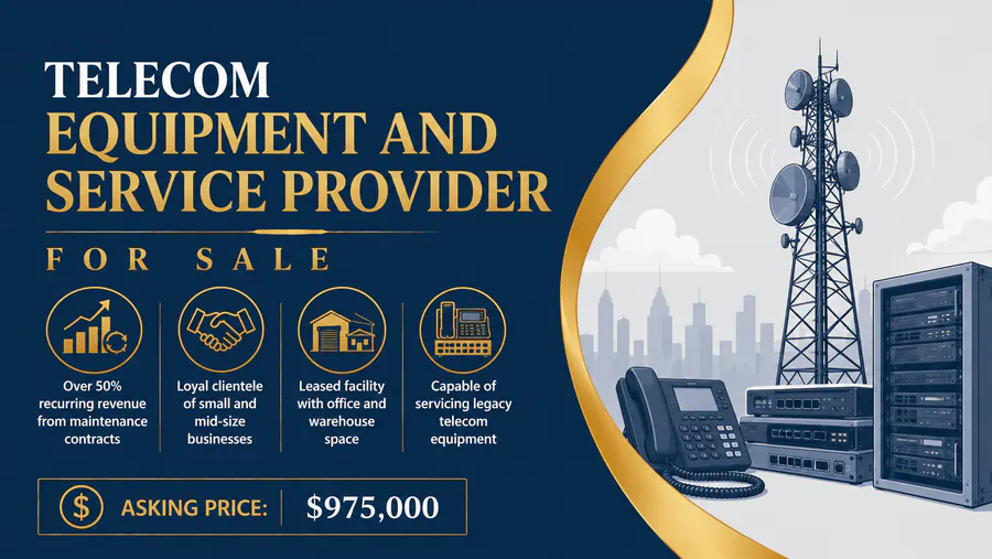 Telecom equipment and service provider business for sale in michigan